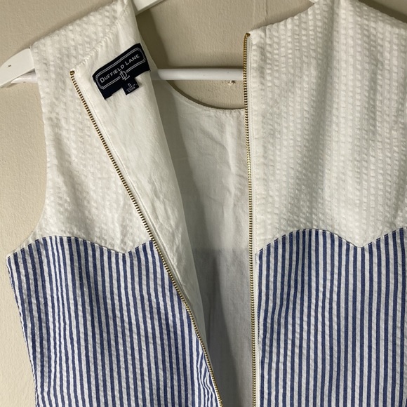 Duffield lane nautical seersucker summer dress size small - Picture 7 of 12